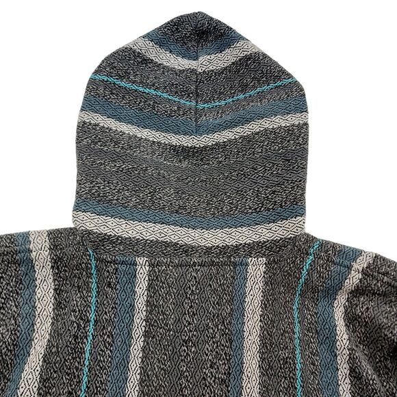 Original Senor Lopez Baja Hoodie Mens Medium Gray Pullover Hippie Boho Cotton - Picture 6 of 13